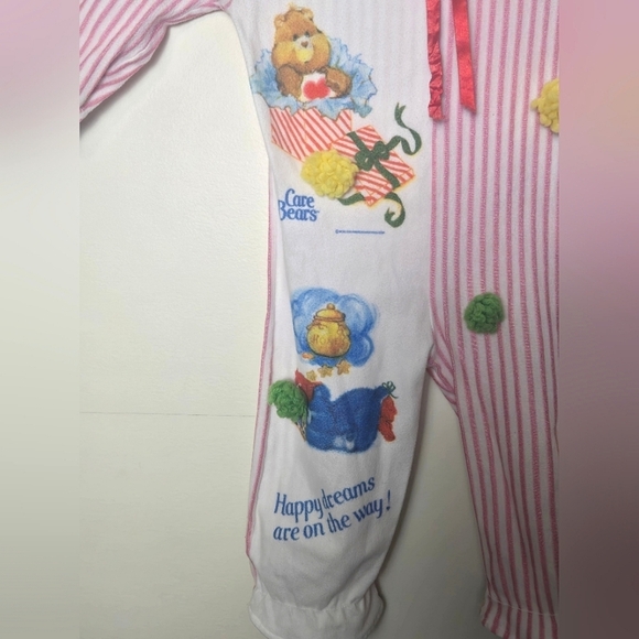 Vintage 80's JcPenney Toddle Time Care Bears One Piece Pajamas, Size 18-24 Month - Picture 2 of 4